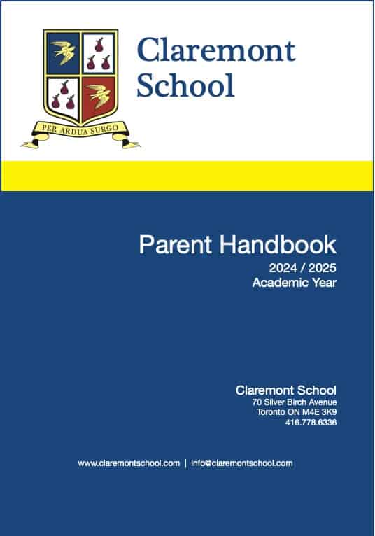 Claremont School Handbook Cover image